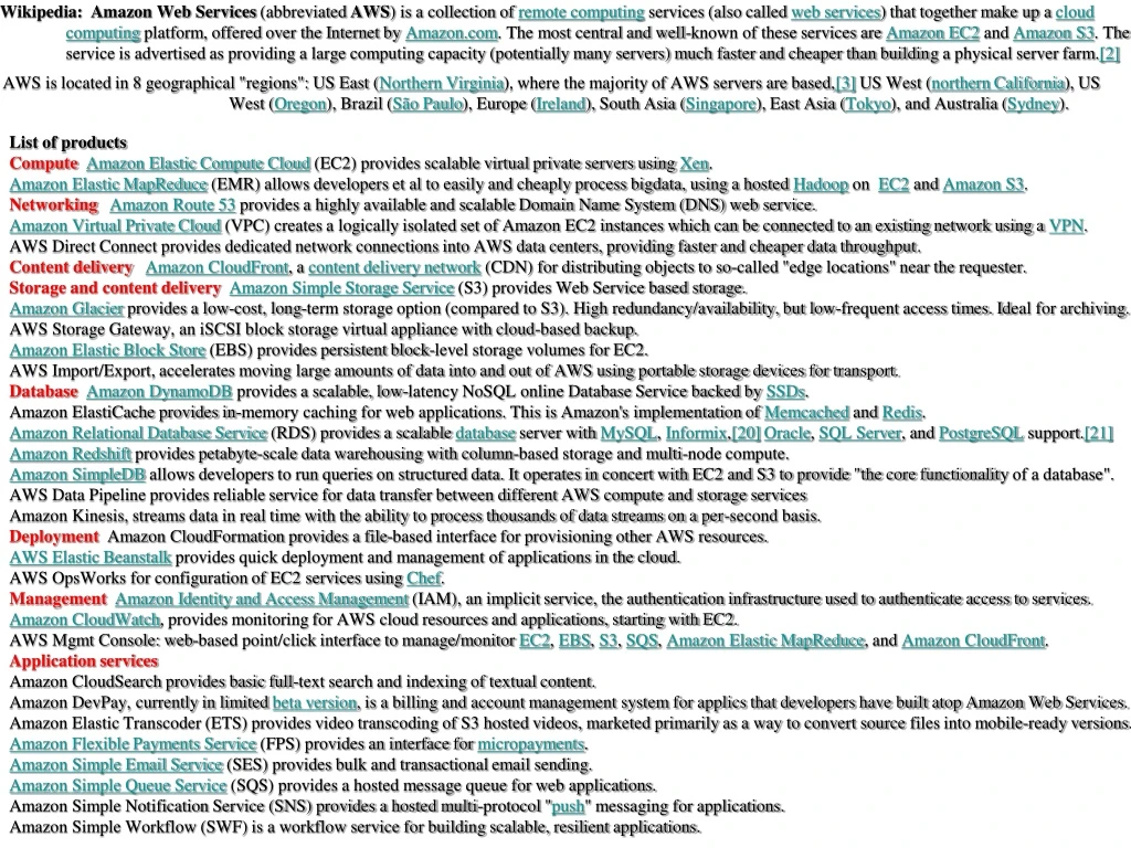 wikipedia amazon web services abbreviated