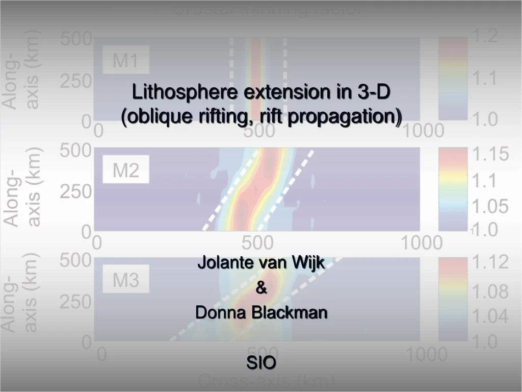 lithosphere extension in 3 d oblique rifting rift propagation