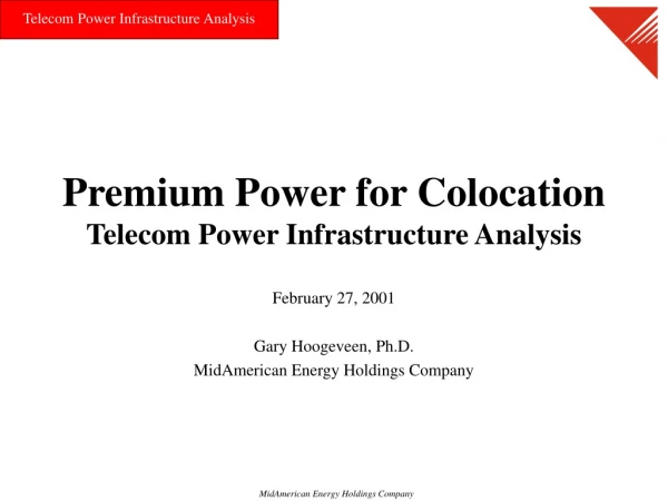 Premium Power for Colocation Telecom Power Infrastructure Analysis