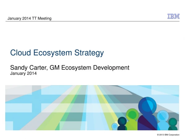 Cloud Ecosystem Strategy Sandy Carter, GM Ecosystem Development January 2014