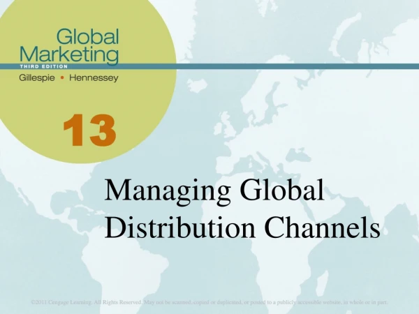 Managing Global Distribution Channels