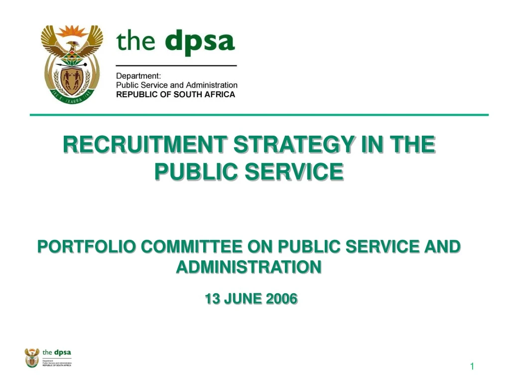 recruitment strategy in the public service