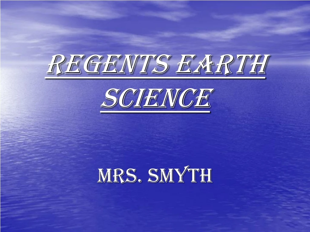 regents earth science