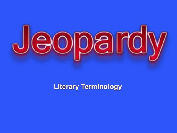 Literary Terminology