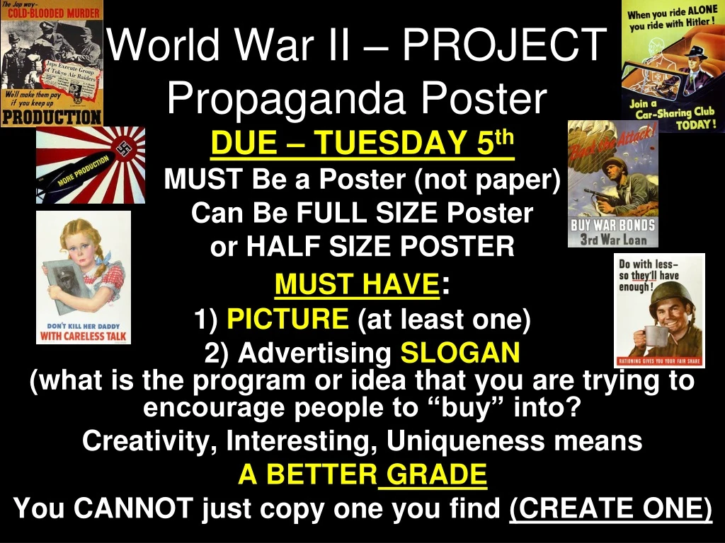 world war ii project propaganda poster