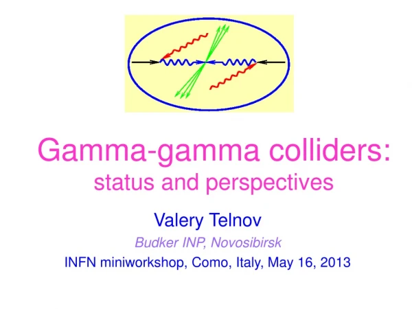 Valery Telnov Budker INP, Novosibirsk INFN miniworkshop, Como, Italy, May 16, 2013