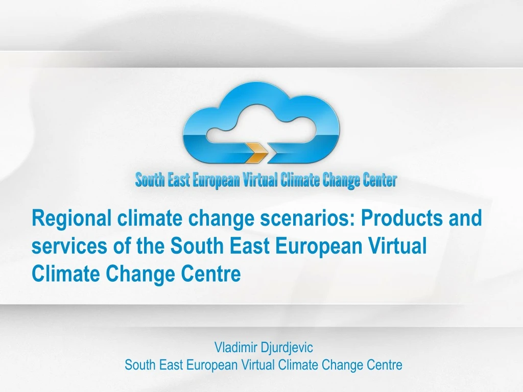 regional climate change scenarios products