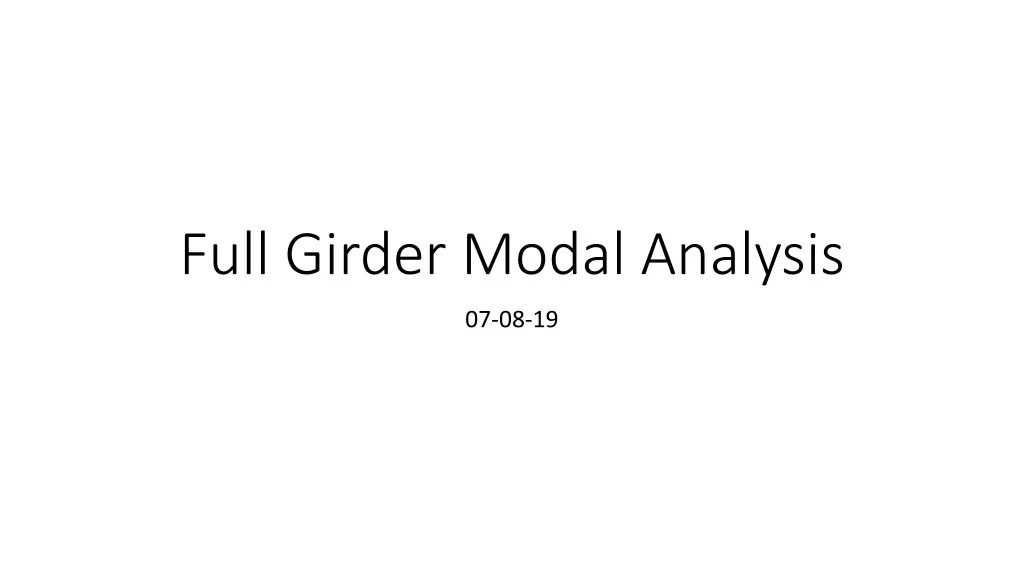full girder modal analysis