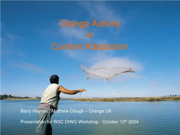 Orange Activity in Content Adaptation