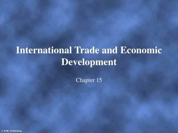International Trade and Economic Development