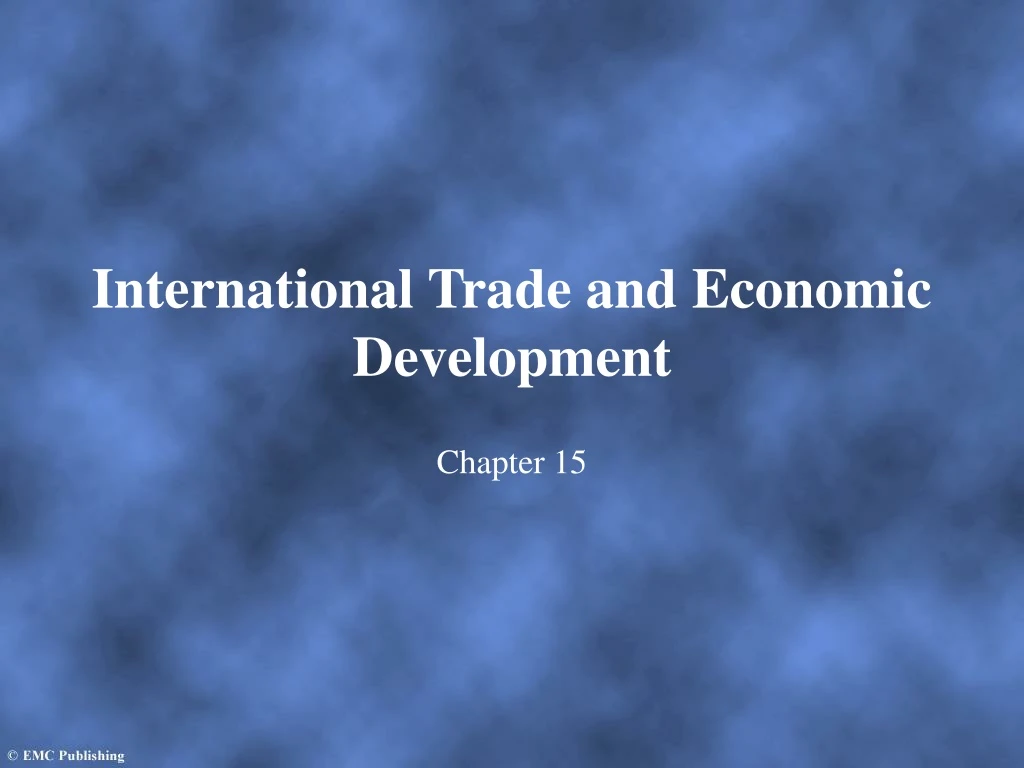 international trade and economic development