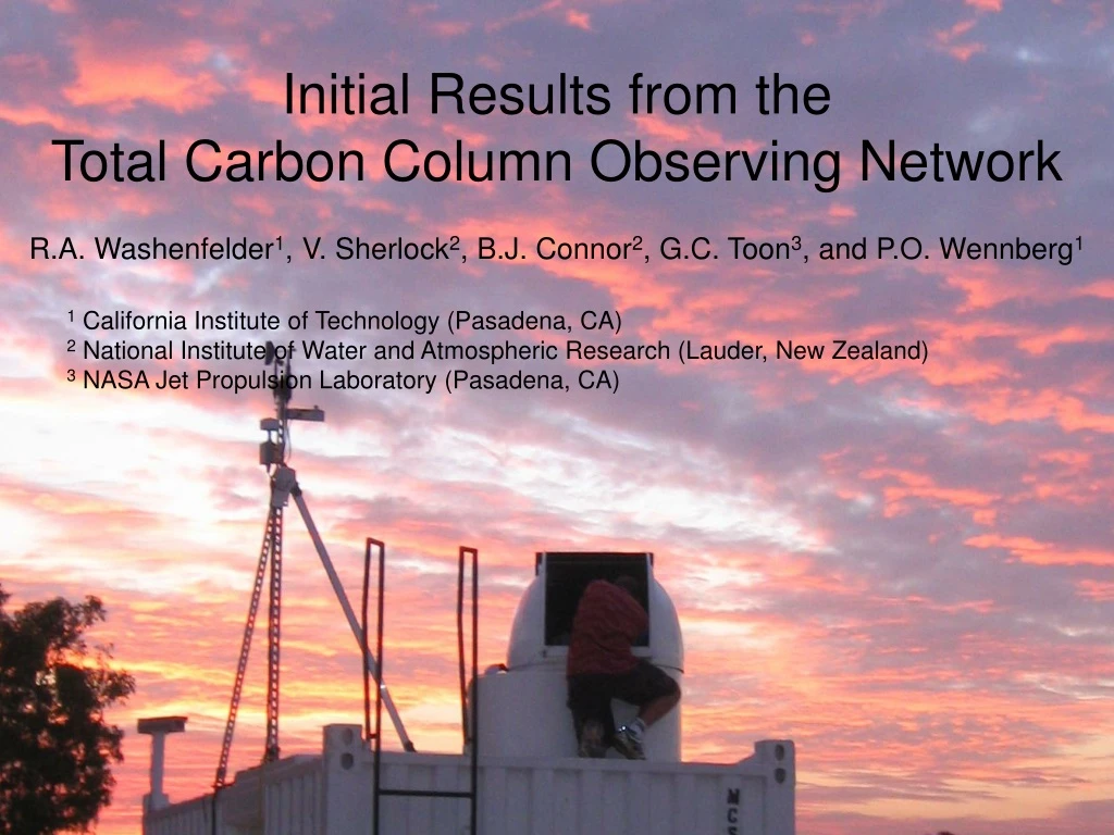 initial results from the total carbon column