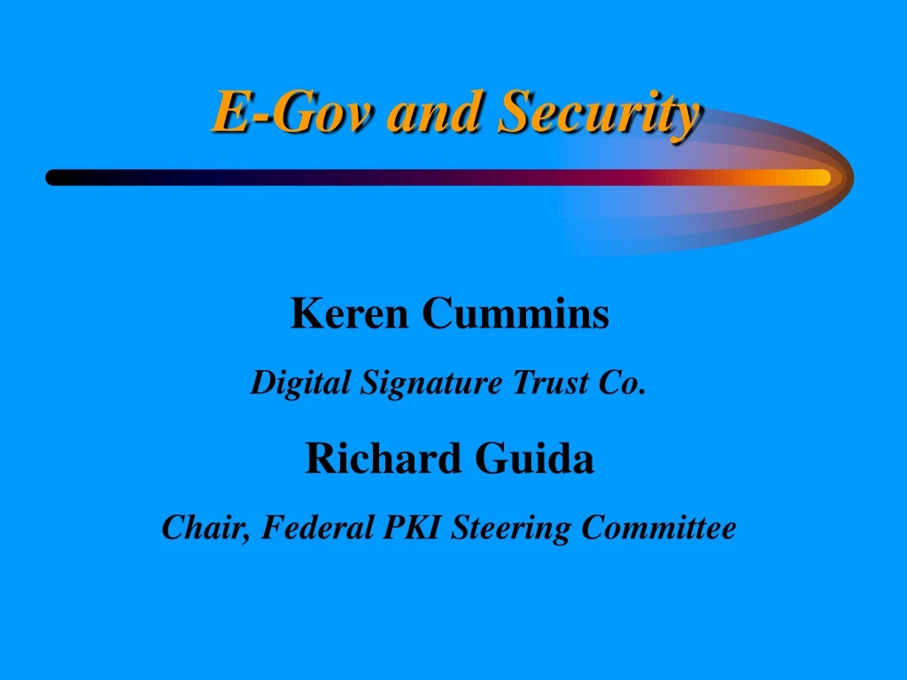 e gov and security