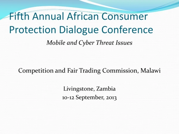 Fifth Annual African Consumer Protection Dialogue Conference