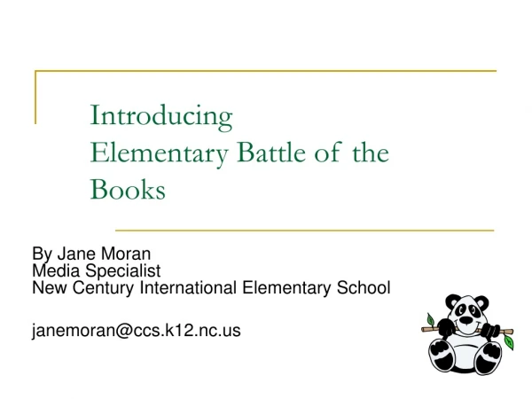Introducing  Elementary Battle of the Books