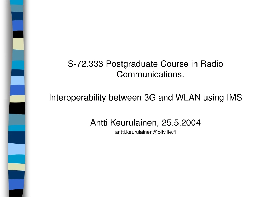 s 72 333 postgraduate course in radio