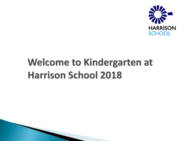 Welcome to Kindergarten at Harrison School 2018