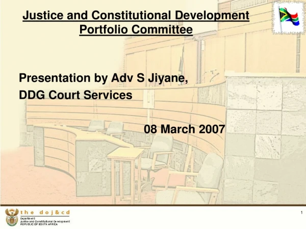 Justice and Constitutional Development Portfolio Committee