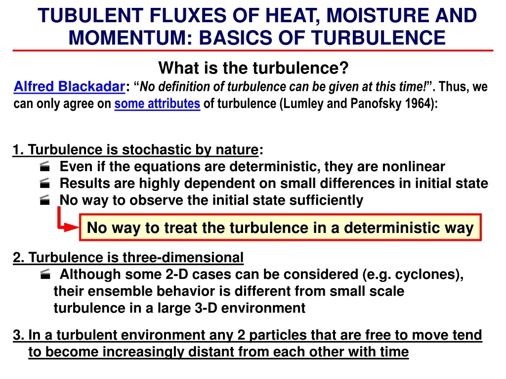 tubulent fluxes of heat moisture and momentum