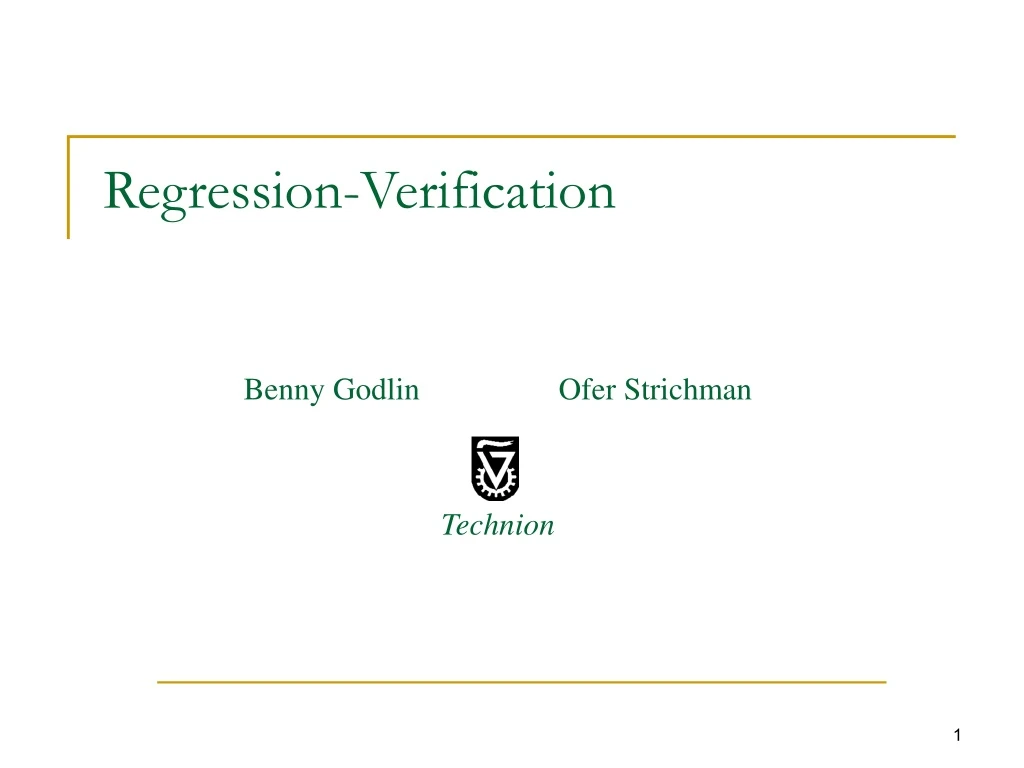 regression verification