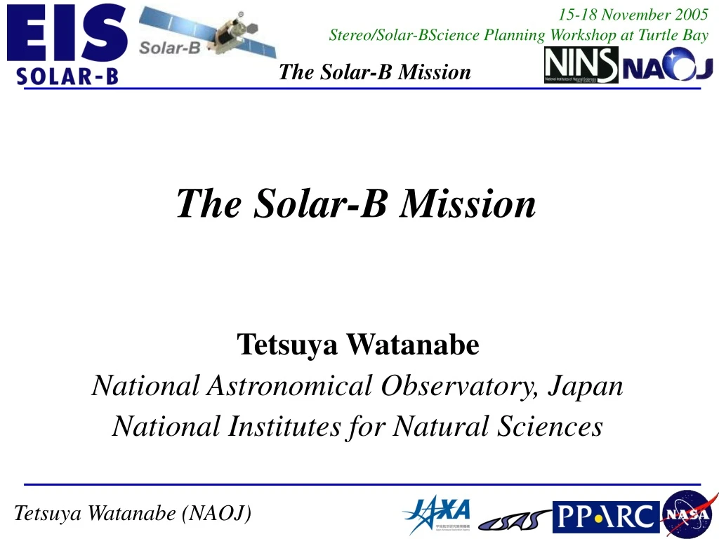 the solar b mission