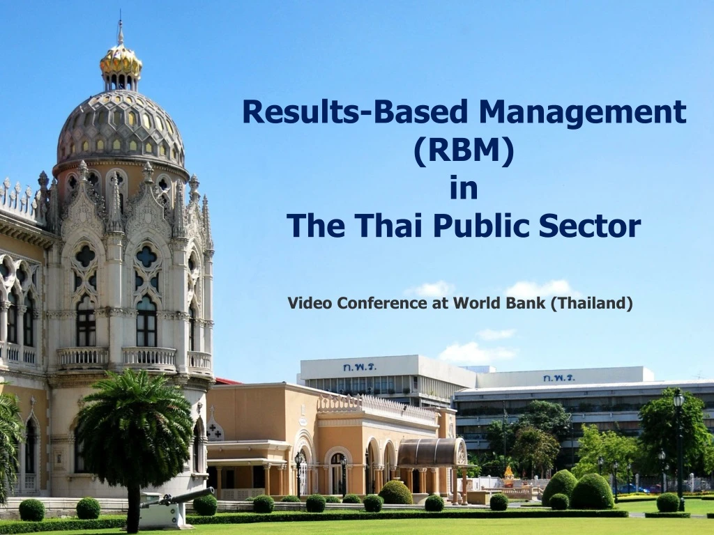 results based management rbm in the thai public