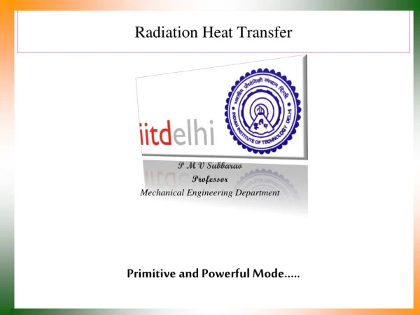 Radiation Heat Transfer