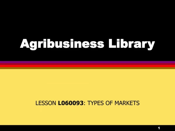 Agribusiness Library