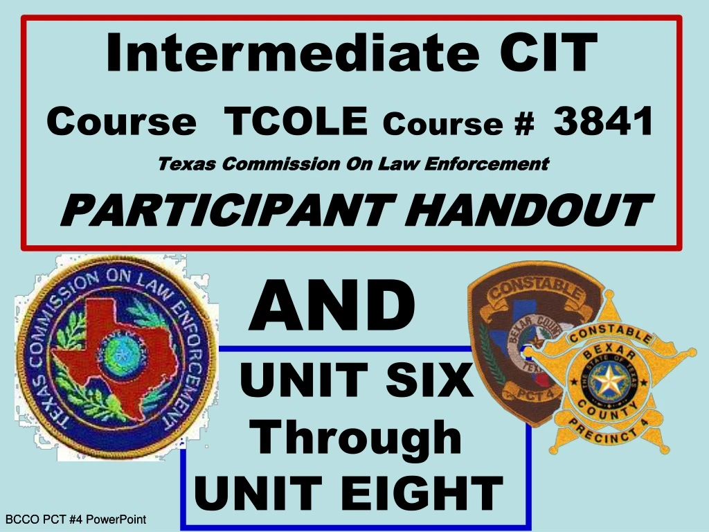 intermediate cit course tcole course 3841 texas