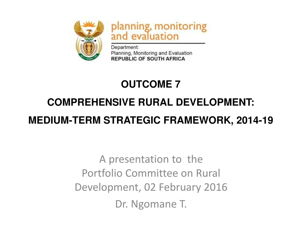 outcome 7 comprehensive rural development medium term strategic framework 2014 19