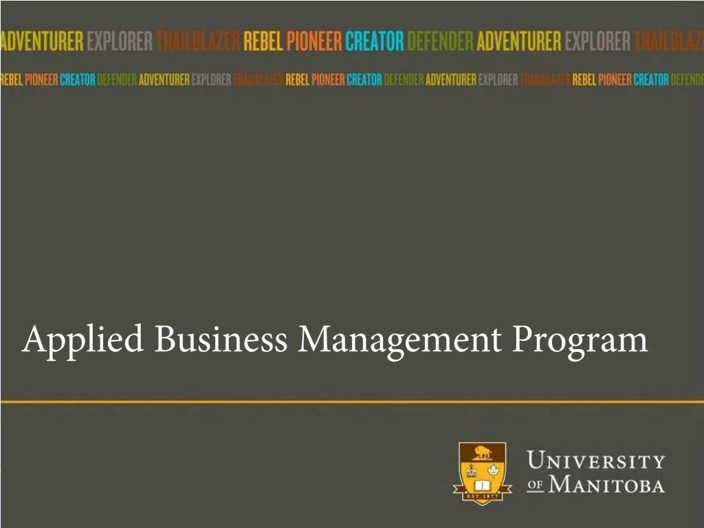 applied business management program