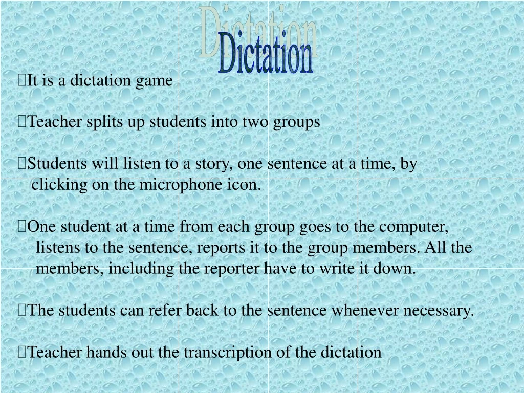 dictation