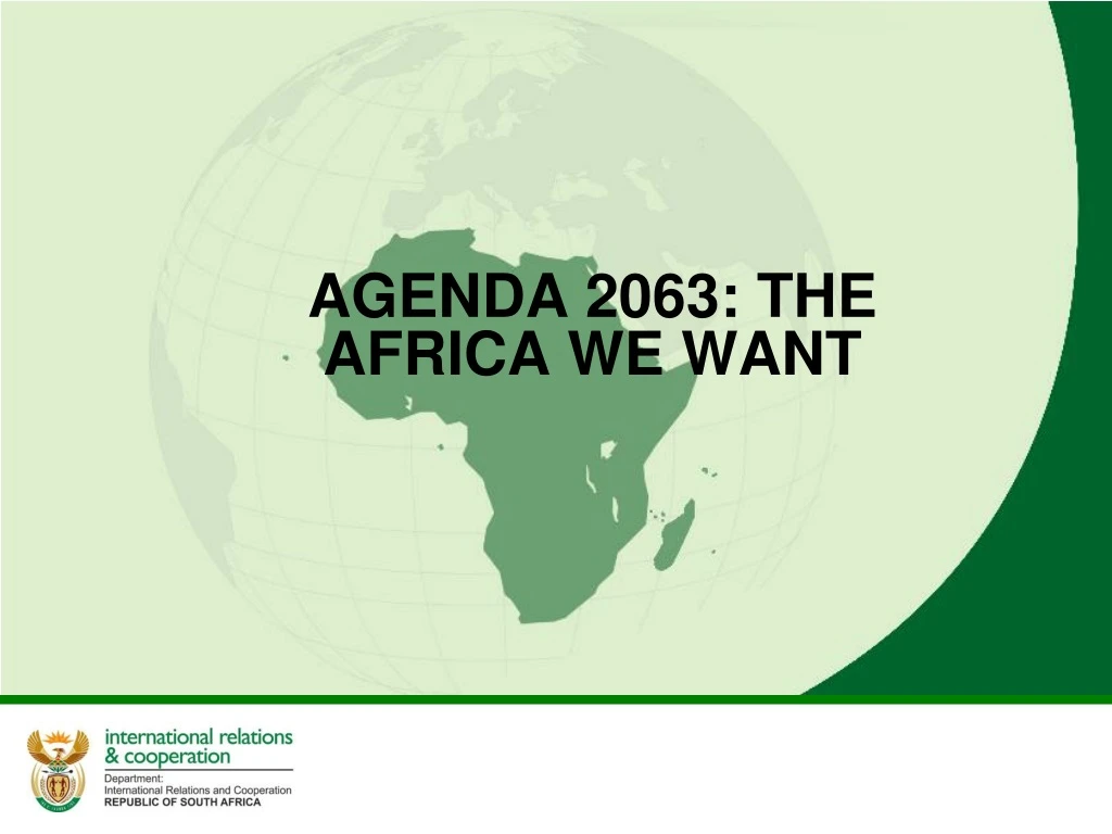 PPT - AGENDA 2063: THE AFRICA WE WANT PowerPoint Presentation, free ...