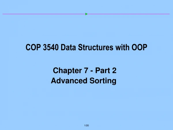 COP 3540 Data Structures with OOP