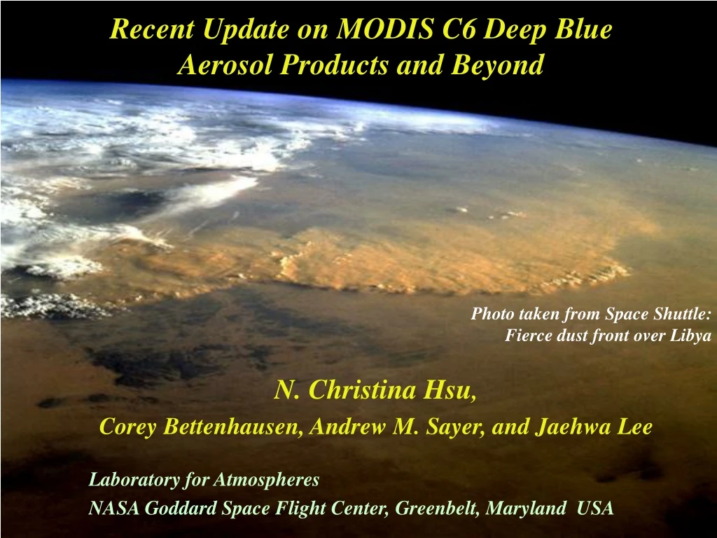 recent update on modis c6 deep blue aerosol