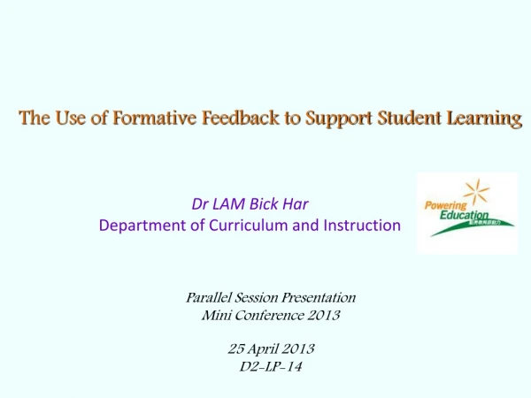 The Use of Formative Feedback to Support Student Learning