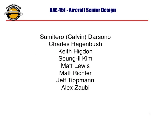 AAE 451 - Aircraft Senior Design