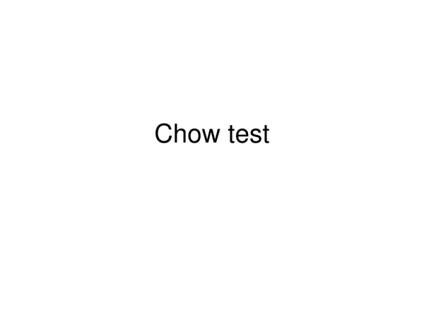 Chow test
