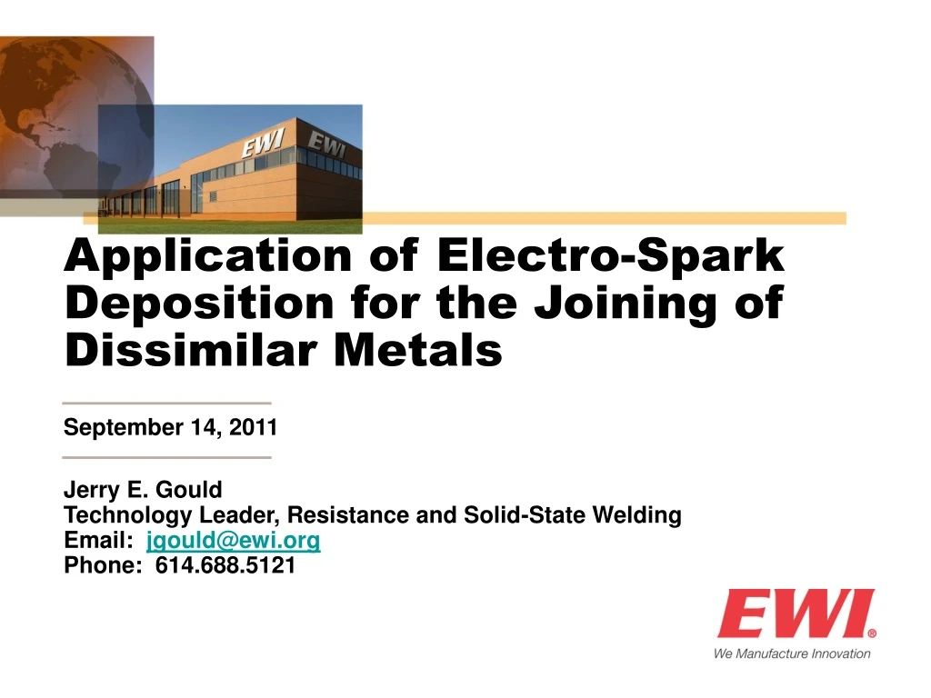 application of electro spark deposition