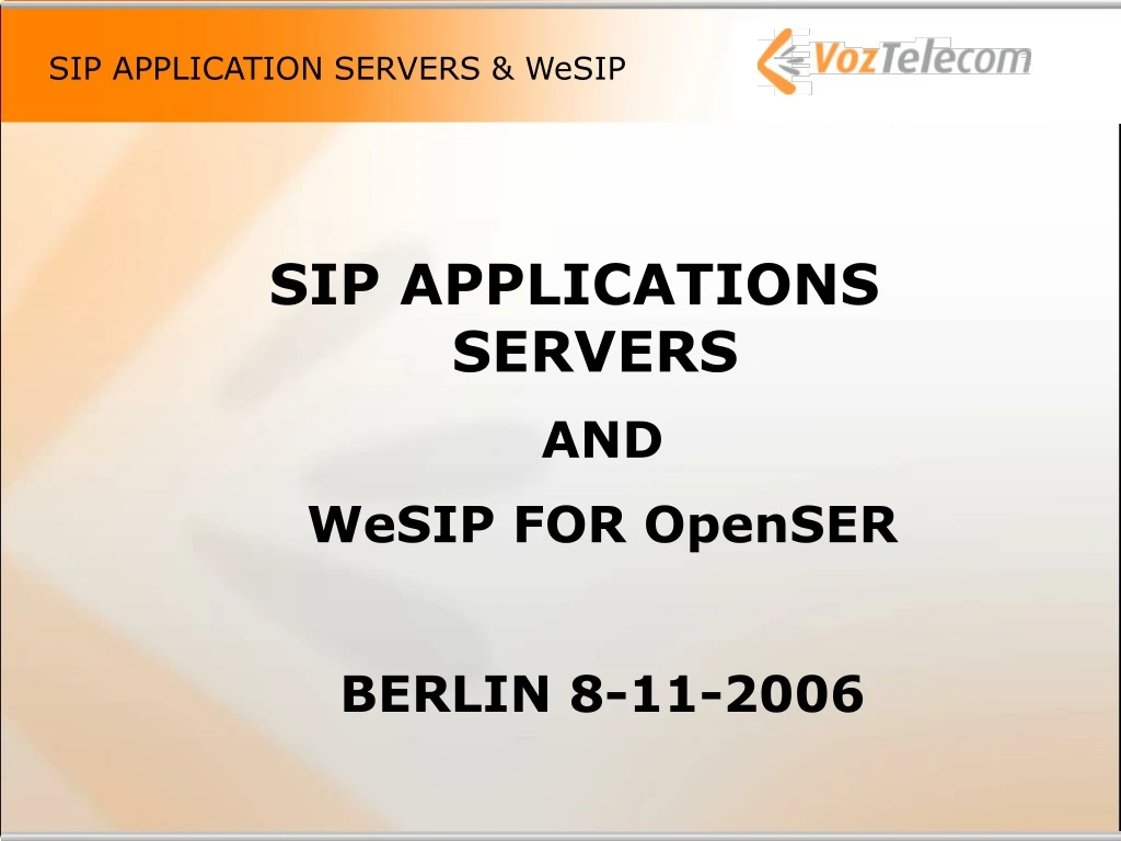 sip application servers wesip