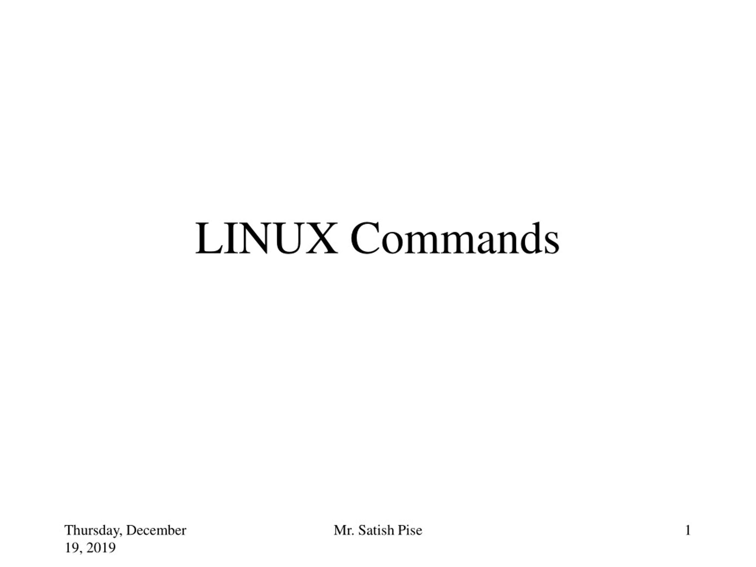 Linux Commands Overview: Mastering Shell & Commands in Linux/UNIX - slide 1