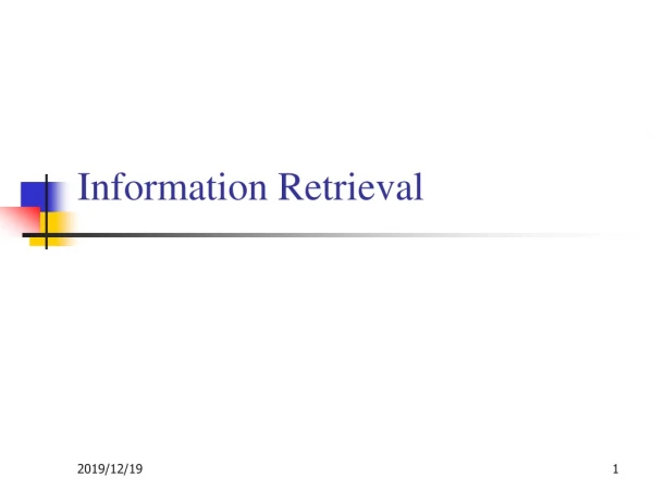 Information Retrieval