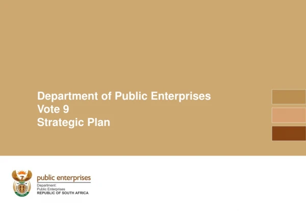 Department of Public Enterprises  Vote 9 Strategic Plan