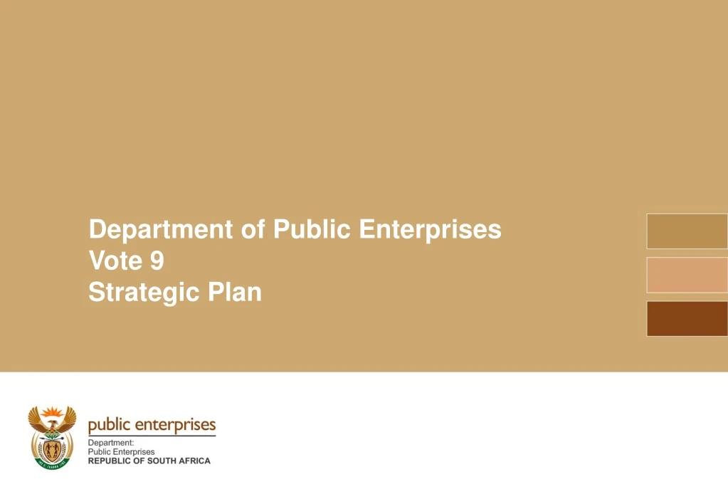 department of public enterprises vote 9 strategic