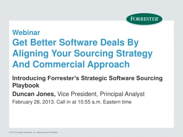 Webinar Get Better Software Deals By Aligning Your Sourcing Strategy And Commercial Approach