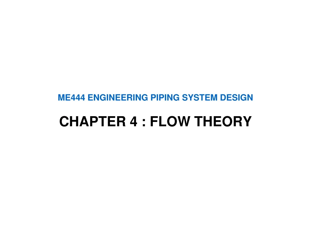 me444 engineering piping system design