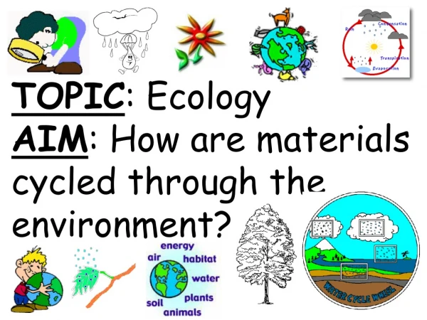 TOPIC : Ecology AIM : How are materials cycled through the environment?