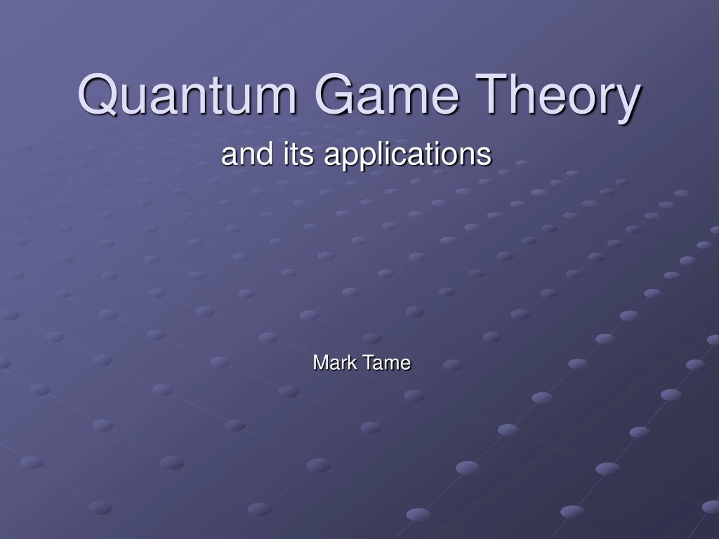 quantum game theory
