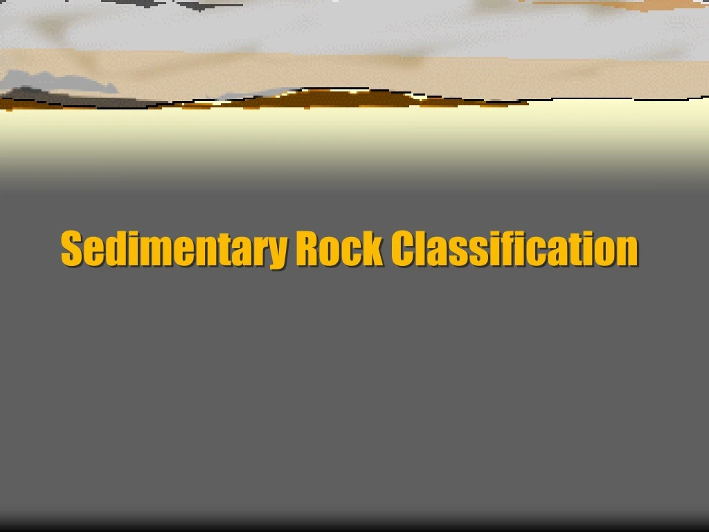 sedimentary rock classification