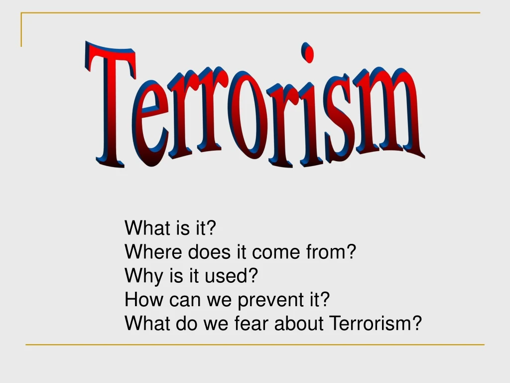 terrorism